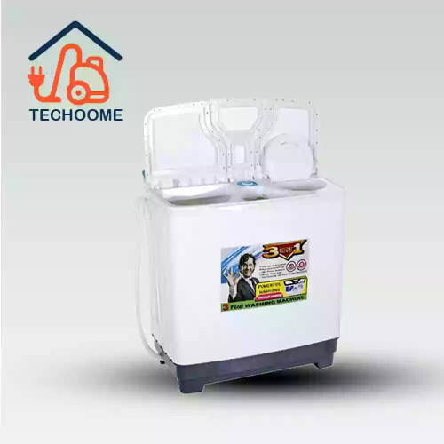 لباسشویی سه قلو درب شیشه ای و دیگ استیل 12 کیلویی RITTON مدل 1603TGS